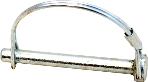 Stecker mit einer metallischen Stange und einem Drahtbügel, geeignet für verschiedene Vorrichtungen. Produkt wird häufig in der Industrie verwendet, inklusive Anwendungen von Wolf.
